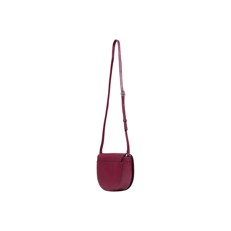 Calvin Klein Bordeaux polyurethane shoulder bag for women with sleek burgundy leather and adjustable strap