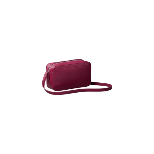 Calvin Klein Sac bandoulière zippé en polyuréthane bordeaux et cuir bordeaux