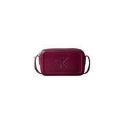 Lisse Calvin Klein Sac bandoulière zippé en polyuréthane bordeaux avec logo CK