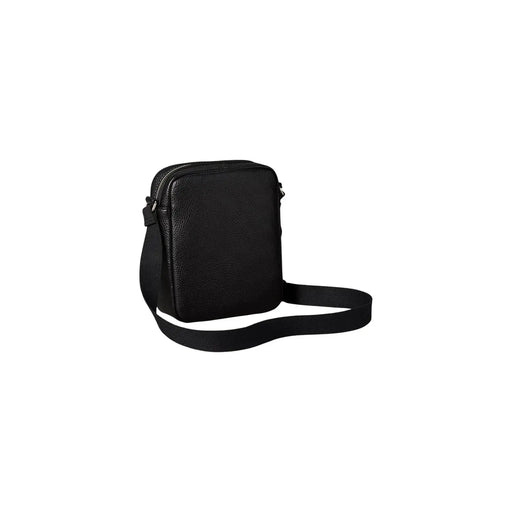 Calvin Klein Sac bandoulière Bold Pebble pour femme en cuir texturé noir avec bandoulière réglable, vue de face