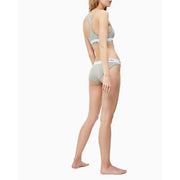 Calvin Klein Ensemble de sous-vêtements gris pour filles, avec élastiques blancs à logo, en mélange de coton et de modal.