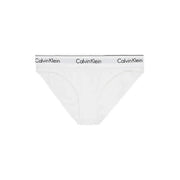 Culotte blanche Calvin Klein pour fille, avec bande logotée noire, en mélange de coton et de modal pour un confort optimal.