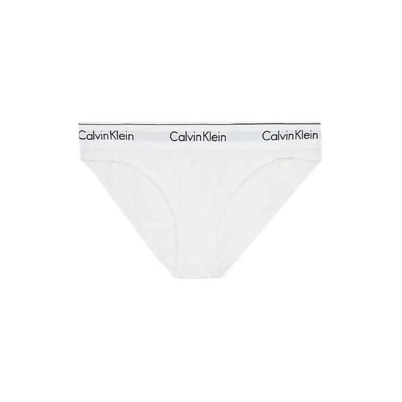 Culotte blanche Calvin Klein pour fille, avec bande logotée noire, en mélange de coton et de modal pour un confort optimal.