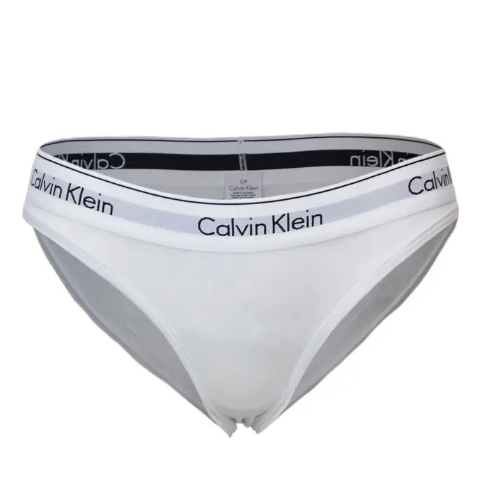 Blanc Calvin Klein Culottes pour femmes dotées d'une ceinture élastique de marque pour plus de confort