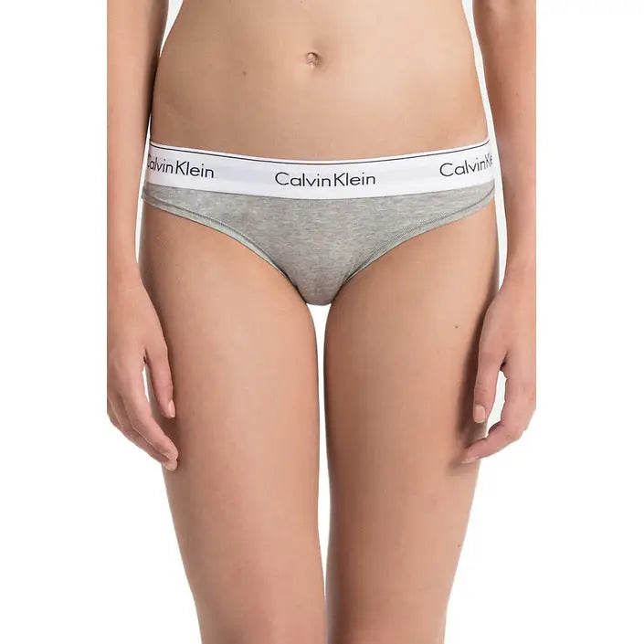 Gris Calvin Klein Sous-vêtements féminins à ceinture blanche - Calvin Klein Sous-vêtements féminins