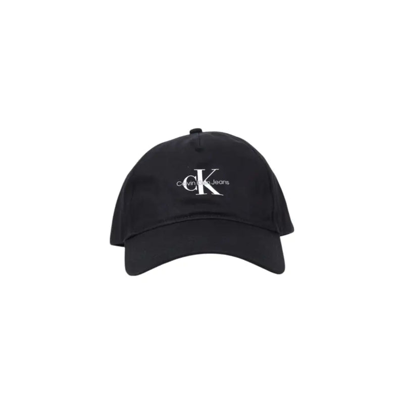 Black calvin klein baseball cap with white logo.