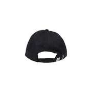Black baseball cap with white logo and strap, nike brand.