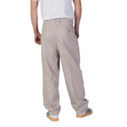 Beige chino pants with classic fit and subtle stitching details from calvin klein jeans men spring summer collection
