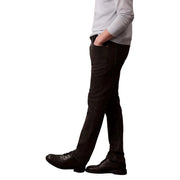 Calvin Klein jeans men jeans black cotton stretch slim fit dark wash denim worn in casual attire