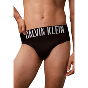 Slip de bain homme Calvin Klein Jeans noir en polypropylène avec bande logo blanche bien visible à la taille