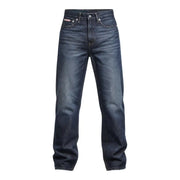 Calvin Klein Jeans Jean en denim de coton bleu indigo foncé pour homme, coupe droite et délavage subtil, idéal pour l'automne-hiver.
