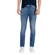 Calvin Klein Jeans Jean slim en denim de coton bleu pour homme, effet délavé, pour un look décontracté et stylé