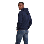 Navy blue hooded sweatshirt from Calvin Klein Jeans made of cotton for men with a comfortable casual design