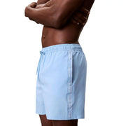bleu clair Calvin Klein Jeans Short de bain homme en polyester à cordon de serrage avec bande logo verticale sur le côté