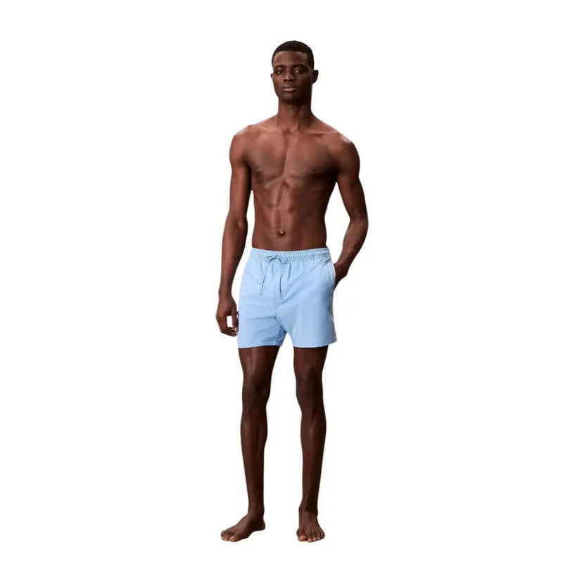 bleu clair Calvin Klein Jeans Maillot de bain homme avec ceinture à cordon de serrage en polyester pour une utilisation décontractée