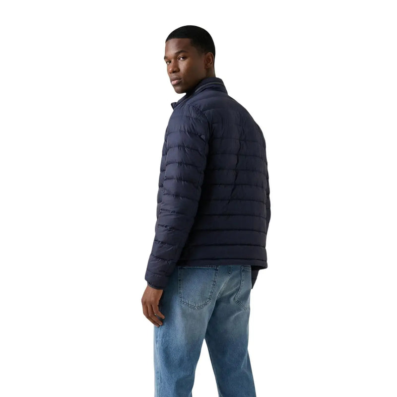 doudoune matelassée bleu marine par Calvin Klein Jeans Pour homme, avec fermeture éclair et long modèle en polyester, taille L