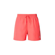 couleur corail Calvin Klein Jeans Short de bain homme en polyester avec taille élastiquée à cordon et logo discret sur le bas de la jambe