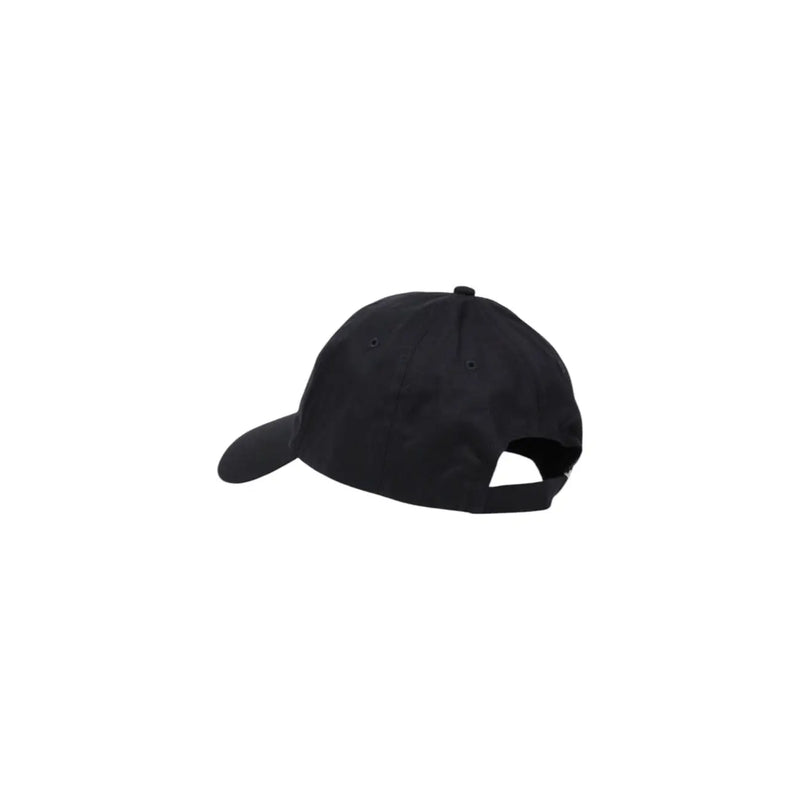 Casquette de baseball en coton noir par Calvin Klein Jeans avec un bord incurvé et une sangle réglable à boucle noire