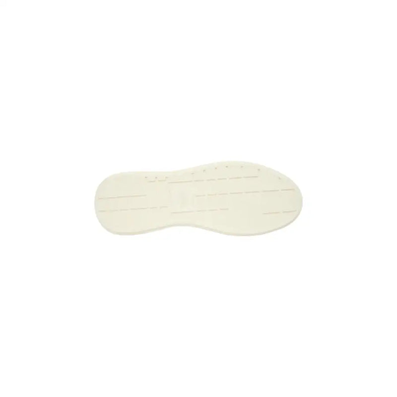 Baskets en cuir pour homme Calvin Klein Jeans, semelle en caoutchouc couleur crème, lacets beiges avec rainures discrètes pour une meilleure adhérence.