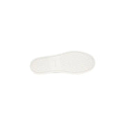 talon de baskets homme en cuir noir à semelle en caoutchouc blanc avec motif géométrique et logo Calvin Klein Jeans en relief