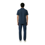 Navy blue cotton short sleeve polo shirt by Calvin Klein Jeans for men in size L ideal for casual wear