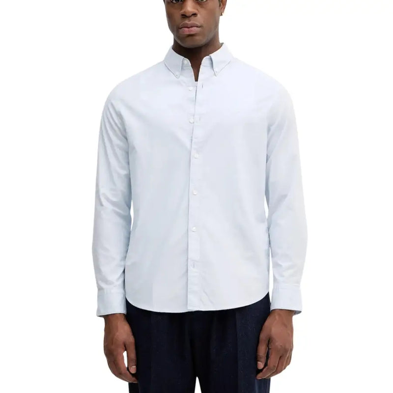 Calvin Klein Jeans Chemise homme blanche impeccable à manches longues, boutonnée, avec col classique et tissu parfaitement repassé