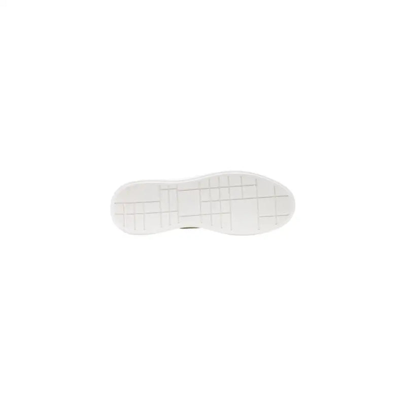 Calvin Klein Jeans Baskets homme en cuir blanc avec semelle en caoutchouc blanc à motif quadrillé, idéales pour l'automne et l'hiver.