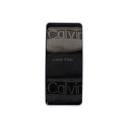 Calvin klein jeans men socks in black and gray cotton with subtle logo cuff in beige gift box