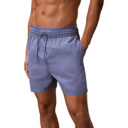 Light blue calvin klein jeans men swimwear swim trunks with elastic waistband and drawstring for comfortable fit