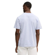 White cotton t shirt with simple crew neck and short sleeves for men by Calvin Klein Jeans