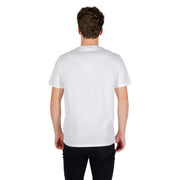 T-shirt blanc en coton à col rond t-shirt pour hommes par Calvin Klein Jeans avec un design classique et décontracté