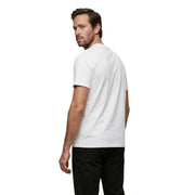 T-shirt blanc en coton à col rond et manches courtes t-shirt pour hommes par Calvin Klein Jeans idéal pour les tenues décontractées
