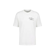 Calvin Klein Jeans T-shirt homme blanc en coton à col rond avec logo noir en écriture cursive sur la poitrine LV04RE828G