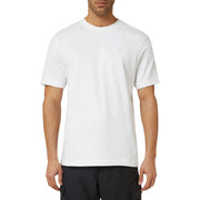 Calvin Klein Jeans men white crew-neck t-shirt with small embroidered logo on the left chest