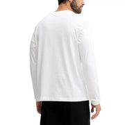 Calvin Klein Jeans men t-shirt white long-sleeved crew neck made of soft cotton fabric for casual wear