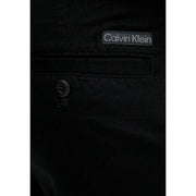 Black calvin klein jeans men trousers with subtle textured fabric and sleek minimalist design