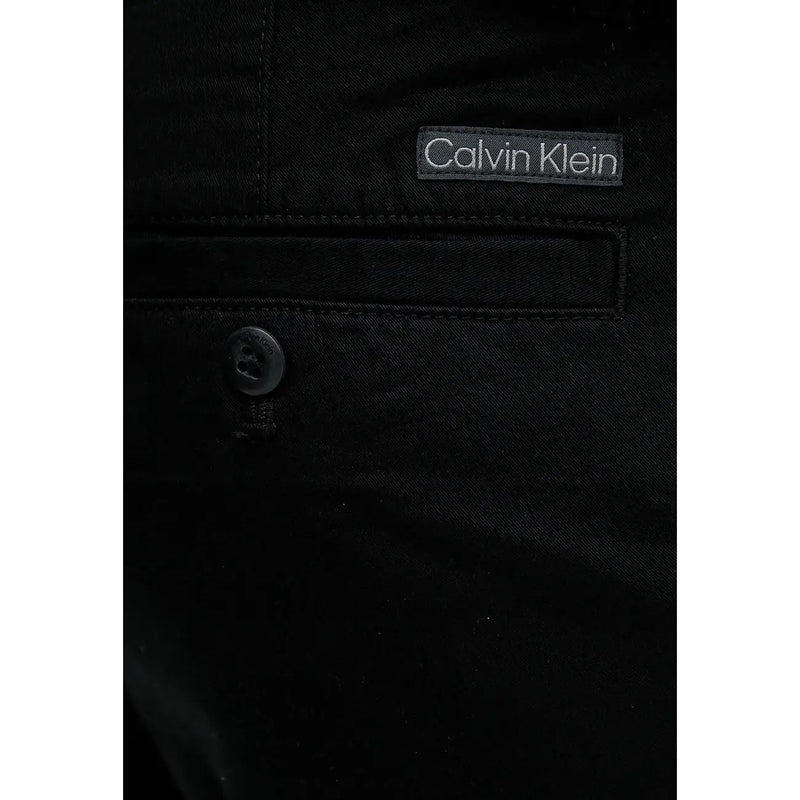 Black calvin klein jeans men trousers with subtle textured fabric and sleek minimalist design