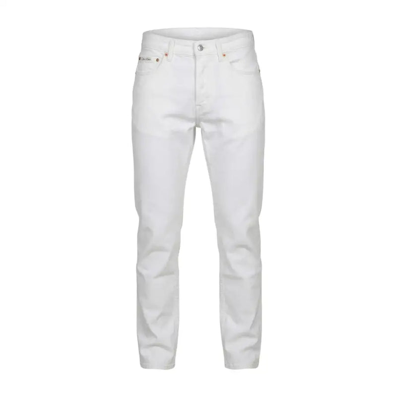 Calvin Klein Jeans Pantalon homme blanc slim-fit en denim classique à la coupe épurée