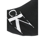 Noir Calvin Klein chaussettes ornées d'un logo CK blanc audacieux tricoté dans le tissu, destinées à être portées comme sous-vêtements pour hommes
