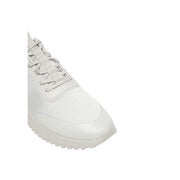 Calvin Klein Jeans Baskets blanches pour homme, style sport, avec tige en mesh et semelle en caoutchouc, idéales pour une tenue décontractée.