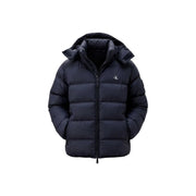 Calvin Klein Jeans Doudoune homme bleu marine foncé à capuche et matelassée, vue de face