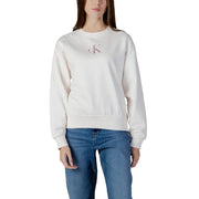 Calvin Klein Sweat-shirt noir en coton pour femme avec logo or rose