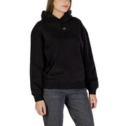 Calvin Klein Jeans Sweat-shirt à capuche noir pour femme avec logo brodé