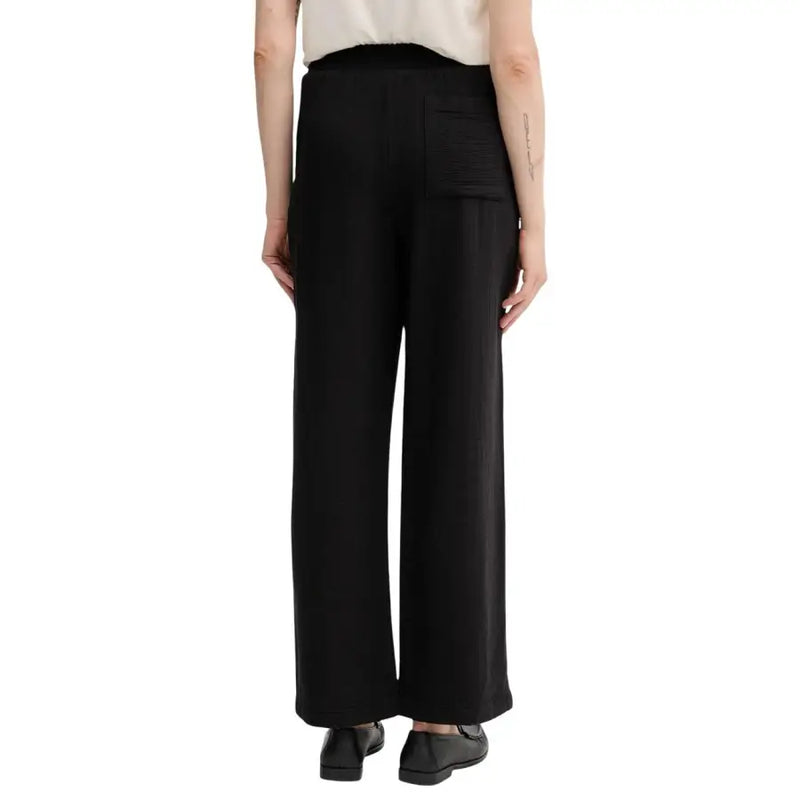 Calvin Klein Jeans women black wide-leg trousers with pleats