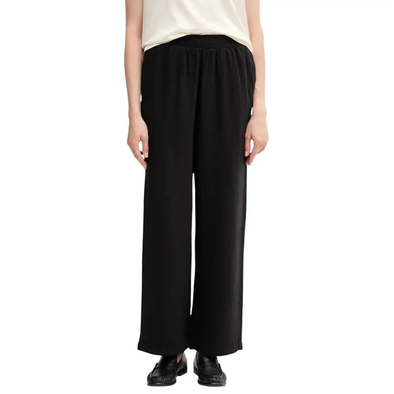 Calvin Klein Jeans black wide-leg trousers with elastic waistband