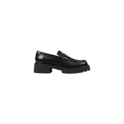 Calvin Klein Jeans mocassin noir en cuir pour femme avec semelle épaisse