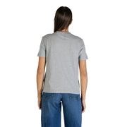 Calvin Klein Jeans T-shirt à manches courtes et col rond en coton gris chiné pour femme t-shirt