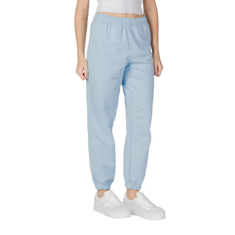 Calvin Klein Jeans women light blue soft cotton joggers with elastic waistband and cuffed hems