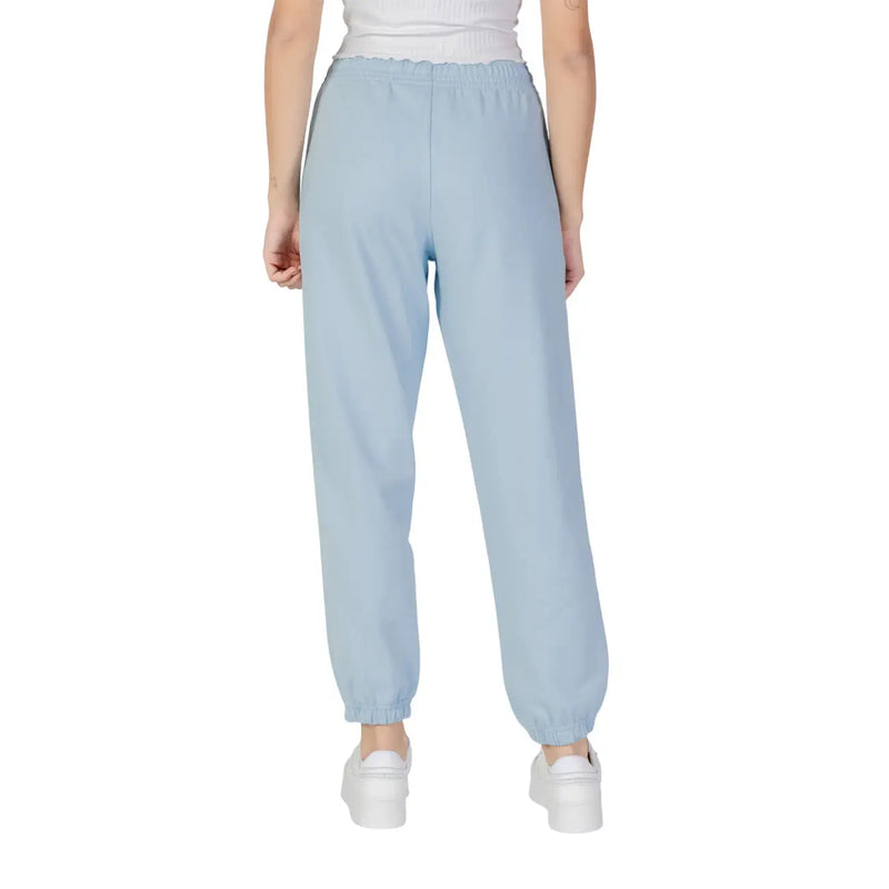 Calvin klein jeans women light blue cotton joggers with elastic waistband and ribbed cuffs
