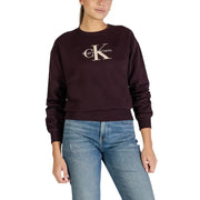 bordeaux foncé Calvin Klein Sweat-shirt avec logo CK crème sur la poitrine